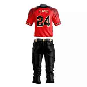 Uniformes de Béisbol Personalizados al por Mayor, Pantalones de Jersey Transpirables de Secado Rápido 100% Poliéster, Cintura Elástica, Impresión Sublimada - Product Image 2