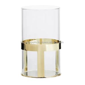 Bougeoir moderne fait à la main avec des détails antiques audacieux polonais mat fabriqué en Inde Zahid exporte pour les fleurs artificielles de jardin - Product Image 1