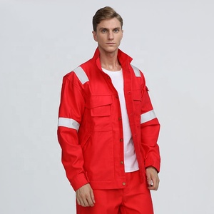 Veste de sécurité haute visibilité ignifuge rouge, vêtements de travail industriels résistants aux flammes, soudage, électricité, couleur personnalisée - Product Image 2