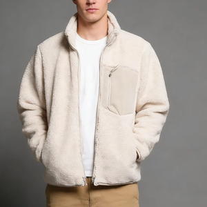 Chaqueta de lana de lujo hecha a mano, corte regular, cortavientos, mezcla de lana, cuello vuelto minimalista, abrigo cálido de invierno, chaqueta de lana al por mayor - Product Image 2
