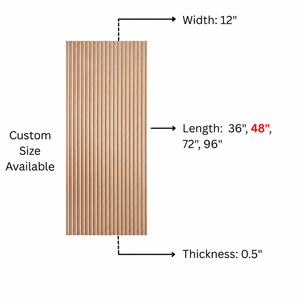 Panel de Madera Maciza Tambour, Diseño Rectangular Minimalista, Superficie de Madera Flexible para Gabinete de Cocina, Panel Flexible de Madera Maciza - Product Image 2
