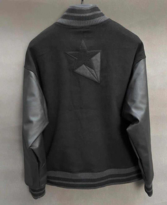 Men's Casual Winter Jacket <b>Button</b> Decoration Fabric Embroidered Athletic Jacket Varsity Jacket Wool Men's Jackets - Product Image 6