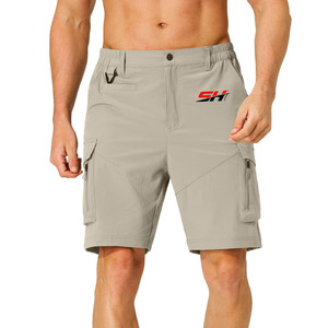 Custom Cargo Shorts Regular Fit 100% Cotton <b>Canvas</b> Quick Dry Mid Waist Drawstring Solid Colors Eco-Friendly Low Price Men Shorts - Product Image 1