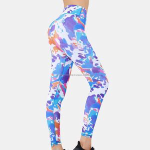 กางเกงโยคะสำหรับผู้หญิงกางเกงโยคะพิมพ์ลายเสือดาวออกแบบได้ตามต้องการ - Product Image 2