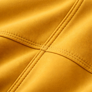 Veste softshell en polaire jaune moutarde pour homme, col montant, fermeture éclair, coupe décontractée, coupe-vent, vêtement d'automne, coupe régulière - Product Image 5