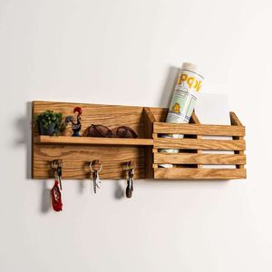 Eco-Friendly <b>Rustic</b> Handcrafted Wooden <b>Key</b> <b>Holder</b> Durable <b>Mail</b> & <b>Key</b> Wall Organizer India RR ENTERPRISES - Product Image 5