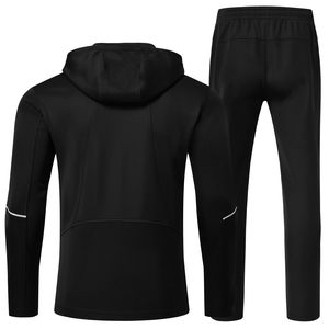 Conjunto Deportivo Unisex de Talla Grande, Ecológico, para Verano, con Bolsillos con Cremallera, Sudadera con Capucha y Cremallera Completa, 2 Piezas, Transpirable, de Secado Rápido, para Correr - Product Image 1
