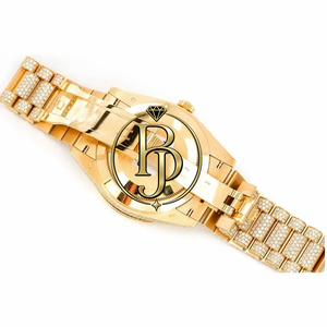 Montre de luxe pour homme en acier inoxydable avec moissanite ronde - Product Image 6