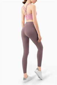 High Quality Women's Yoga <b>Leggings</b> Mid-Waist Solid <b>Pattern</b> Seamless Fitness Sports Wear for Sale - Product Image 6