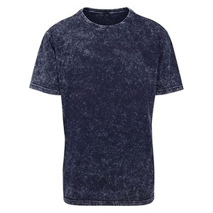 เสื้อยืดคอกลมแขนสั้นผ้าฝ้ายสีน้ำเงินสำหรับผู้ชาย สไตล์ลำลองวินเทจทรงโอเวอร์ไซส์ พิมพ์ลายซิลค์สกรีน เนื้อผ้าเจอร์ซีย์ถักระบายอากาศได้ดี - Product Image 3