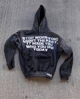 Sweat-shirt à capuche unisexe surdimensionné en polaire avec poche avant et imprimé lettres, disponible en plusieurs couleurs, idéal pour l'automne