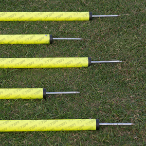 Ensemble de poteaux de filet de tennis jaunes pour l'entraînement en extérieur, en PE, montage facile, marqueur de limite de terrain, pour terrain de pratique et événements sportifs - Product Image 4