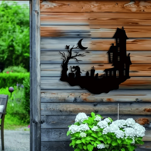 CIFbuy Arte Murale Gotica Moderna a Forma di Teschio in Ferro, Decorazione Vintage per Interni ed Esterni, Arredo Halloween per Hotel - Product Image 5