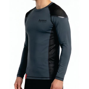 Camiseta de Compresión para Hombre, Venta Directa de Fábrica, Camiseta de BJJ de Manga Larga, Transpirable, Ecológica, con Logotipo Personalizado, Impresión Digital, UPF50+ - Product Image 2
