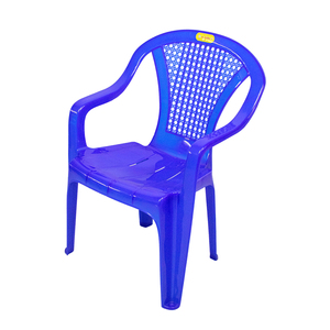 Glossy Multicolor PP Plastic Modern Armchair Breathable Perforated Backrest Lightweight <b>Chair</b> Armrests for School <b>Kitchen</b> Use - Product Image 1