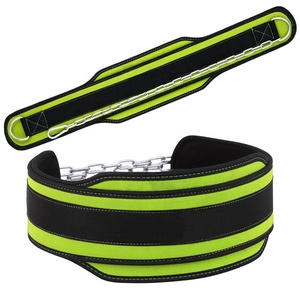 Neoprene Weightlifting Dip <b>Belt</b> Steel <b>Chain</b> Non-Slip Back Waist Support Eco-Friendly Heavy Duty Training Fitness Safety - Product Image 3