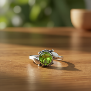 2.1 Grams <b>Peridot</b> Fashion <b>Ring</b> - Product Image 3