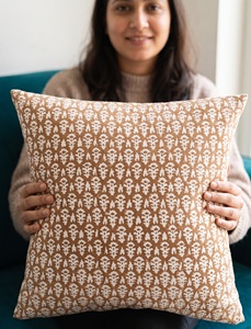 Premium Quality Hand-Printed Floral Pattern Decorative <b>Cushion</b> <b>Cover</b> - Product Image 5