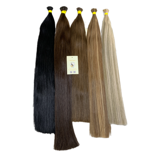 Drop Shipping Double Drawn Keratin Bond I Tip Extensions de cheveux humains russes droits naturels - Product Image 1