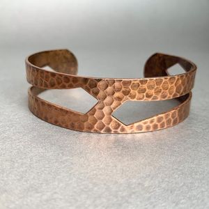<b>Copper</b> Alloy Cuff <b>Bracelet</b> Vintage Spiral Design Unisex Antique <b>Copper</b> Plated Jewelry women cute hand wear - Product Image 2