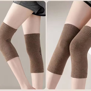 Jambières tricotées rouges, couleur unie, épaisseur moyenne, pour garder au chaud, usage quotidien, design extensible et sans couture pour femmes - Product Image 6
