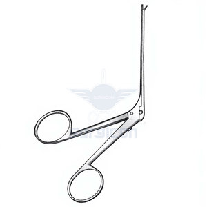 Pinzas microquirúrgicas para oído, lado izquierdo, con acabado negro, longitud del eje de 80 mm, longitud de la copa de 0.6 mm y ancho de la copa de 0.5 mm, precisión quirúrgica ORL - Product Image 3