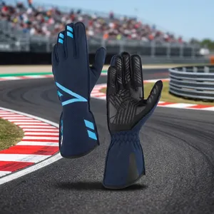 Gants de course unisexes bleus et blancs en PU à doigts entiers avec une forte adhérence antidérapante pour la pratique du motocross en plein air - Product Image 5