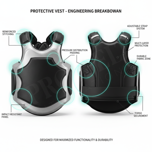 Protector de Pecho Premium Negro y Plateado para Artes Marciales, Boxeo, MMA, Karate, Taekwondo, Entrenamiento, Seguridad, Resistente, Chaleco Personalizado - Product Image 2