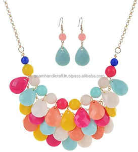 Collar de cuentas de resina de Ángel hermoso pulido alto personalizado para mujer accesorio de moda hecho a mano de lujo de la mejor calidad - Product Image 3