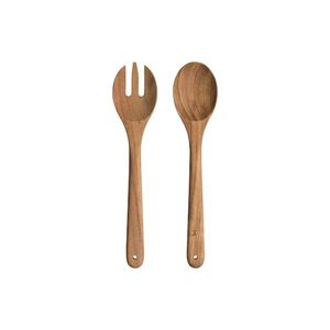 Juego de Servidores de Ensalada de Madera Natural para Comer y Cocinar, Ecológico, Apto para Lavavajillas, Diseño Duradero con Mango Largo, Utensilios de Cocina para Uso Diario - Product Image 3