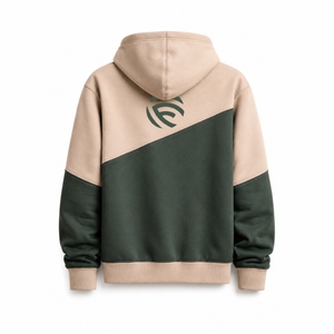 Sweat-shirt à capuche bicolore personnalisé – Sweat-shirt à capuche en polaire premium, style streetwear décontracté pour hommes et femmes - Product Image 3