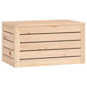 Caja de Almacenamiento Mediana de Madera de Pino Sólido, Cajas de Almacenamiento Decorativas de Madera Natural - Product Image 5