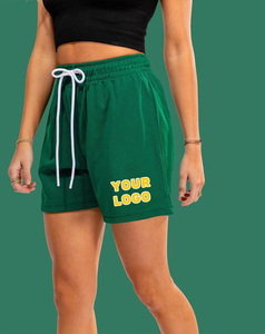 Shorts en maille 100% coton avec logo personnalisé, vente en gros, shorts de basket-ball respirants, imperméables et à séchage rapide pour hommes, shorts décontractés d'été - Product Image 3