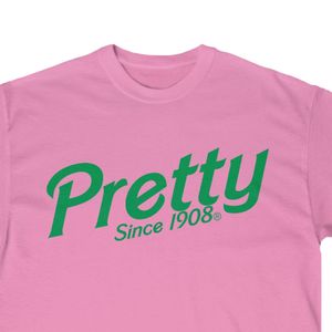 Camiseta rosa de manga corta para mujer con estampado gráfico verde, informal, con cuello redondo, de algodón, a la moda, suave y cómoda - Product Image 3