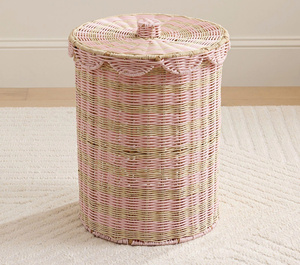 Cute Handmade Kids Rattan Basket Eco Friendly <b>Wicker</b> Storage Basket for Toys Gifts Nursery From Vietnam - Product Image 1