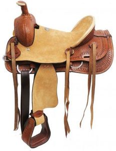 Silla de Montar Profesional de Cuero Genuino para Caballo Estilo Western, Equipo Premium para Trail y Carreras de Barriles, Proveedor Mayorista de Fábrica - Product Image 2