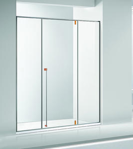 Elegante cabina de ducha de vidrio templado Diseño de puerta corredera doble Muebles de baño resistentes al agua para el hogar y el hotel - Product Image 3