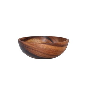 Latest Design Round Shape Natural Wooden Serving Bowl for Home Dining Table Wedding <b>Dinnerware</b> Snacks Serving Bowls - Product Image 4