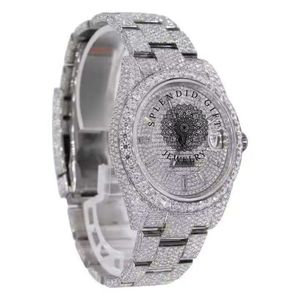 Reloj de Lujo para Hombre con Moissanita, Caja de Plata de 28mm, Movimiento Analógico ETA de Cuarzo, Esfera de Cristal de Zafiro y Números Romanos - Product Image 2