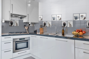 Revestimiento de pared de porcelana esmaltada tallada de 600x1200, baldosa de gran formato, alto brillo, textura de lujo para paredes de bienes inmuebles comerciales. - Product Image 2