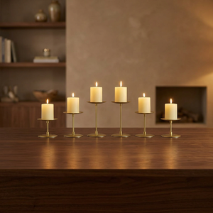 Support à bougies en métal doré Sheeraz International SI-2540 - Fait à la main, résistant à la chaleur, design moderne, décorations de Noël pour la maison - Product Image 6