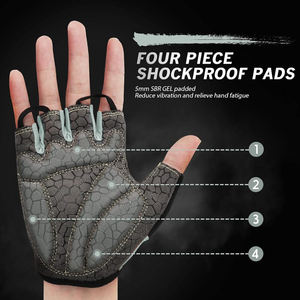 Cycling Gloves Half Finger <b>Padded</b> Bike Gloves Gel,Breathable With Anti Slip Mountain Bike Gloves 2025 Design <b>Cheap</b> Price - Product Image 4