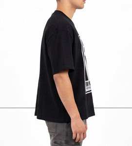 Camiseta de Hombre Personalizada de Fábrica, 100% Algodón, Tejido Grueso, Cuello Redondo, Manga Corta, Corte Regular, Estilo Urbano, Color Sólido - Product Image 3