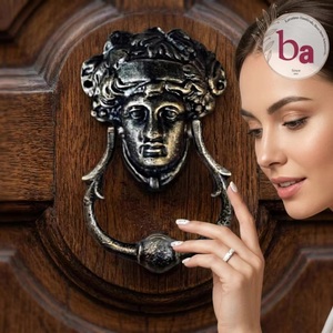 Timbre de puerta griego de hierro fundido, ecológico, impermeable, diseño tradicional, herraje de entrada duradero - Product Image 3