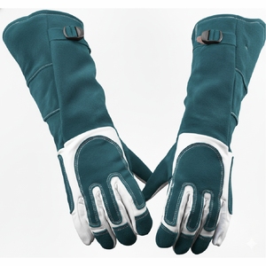 Guantes de Soldadura de Cuero Resistentes, Guantes de Protección Resistentes al Calor para Soldadura, Pulido y Trabajo Industrial - Product Image 1