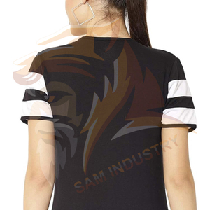 Camisetas personalizadas más vendidas para mujer, camisetas lisas de color sólido con impresión de logotipo personalizado, camisetas suaves, elegantes y casuales. - Product Image 5