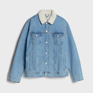 Veste en jean bleu clair pour homme avec fermeture boutonnée et poches, style décontracté, coupe classique, pour l'automne, finition délavée - Product Image 5