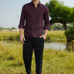 Camisas de Algodón Duraderas para Hombre, Costuras de Alta Calidad, Tela Transpirable, Uso Prolongado - Product Image 3