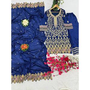 Hermoso conjunto de top-bottom bordado para mujer y Dupatta para fiestas - Product Image 6
