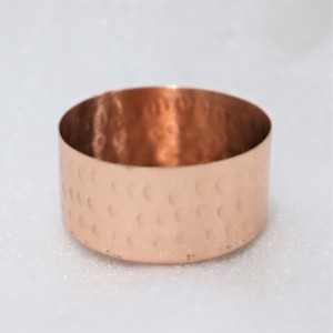 High Quality Handmade Eco-Friendly Hammered Copper <b>Candle</b> Jar with Polished Natural Finish 5 oz Luxury Empty Round Container - Product Image 1